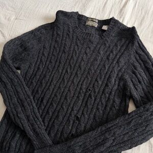 Vintage Lord & Taylor Shetland Wool Cable Knit Sweater Men’s Medium Pullover